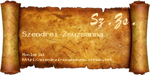 Szendrei Zsuzsanna névjegykártya