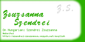 zsuzsanna szendrei business card